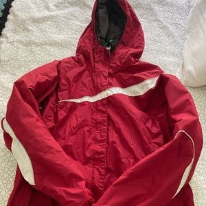 Columbia red and white ski jacket | size S